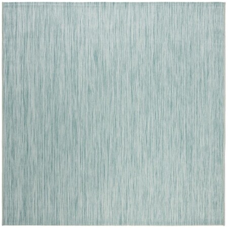 Safavieh 5 ft.-3 in. x 5 ft.-3 in. Beach House Power Loomed Square Area Rug, Aqua BHS218J-5SQ